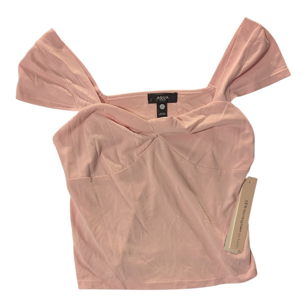 BBC-3 Aqua Kid's Girl's Solid Twist Bust Top Size XL - Pink‎